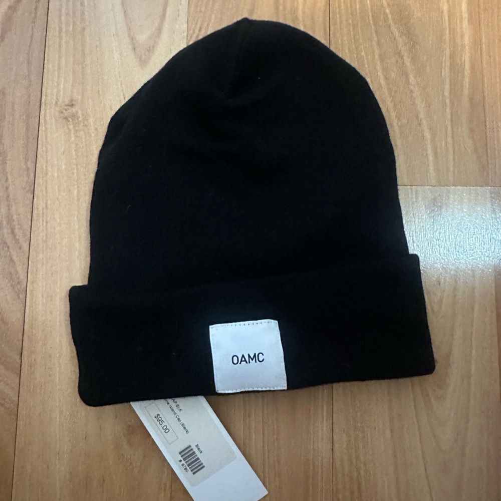 Oamc Classic Black Knit Beanie